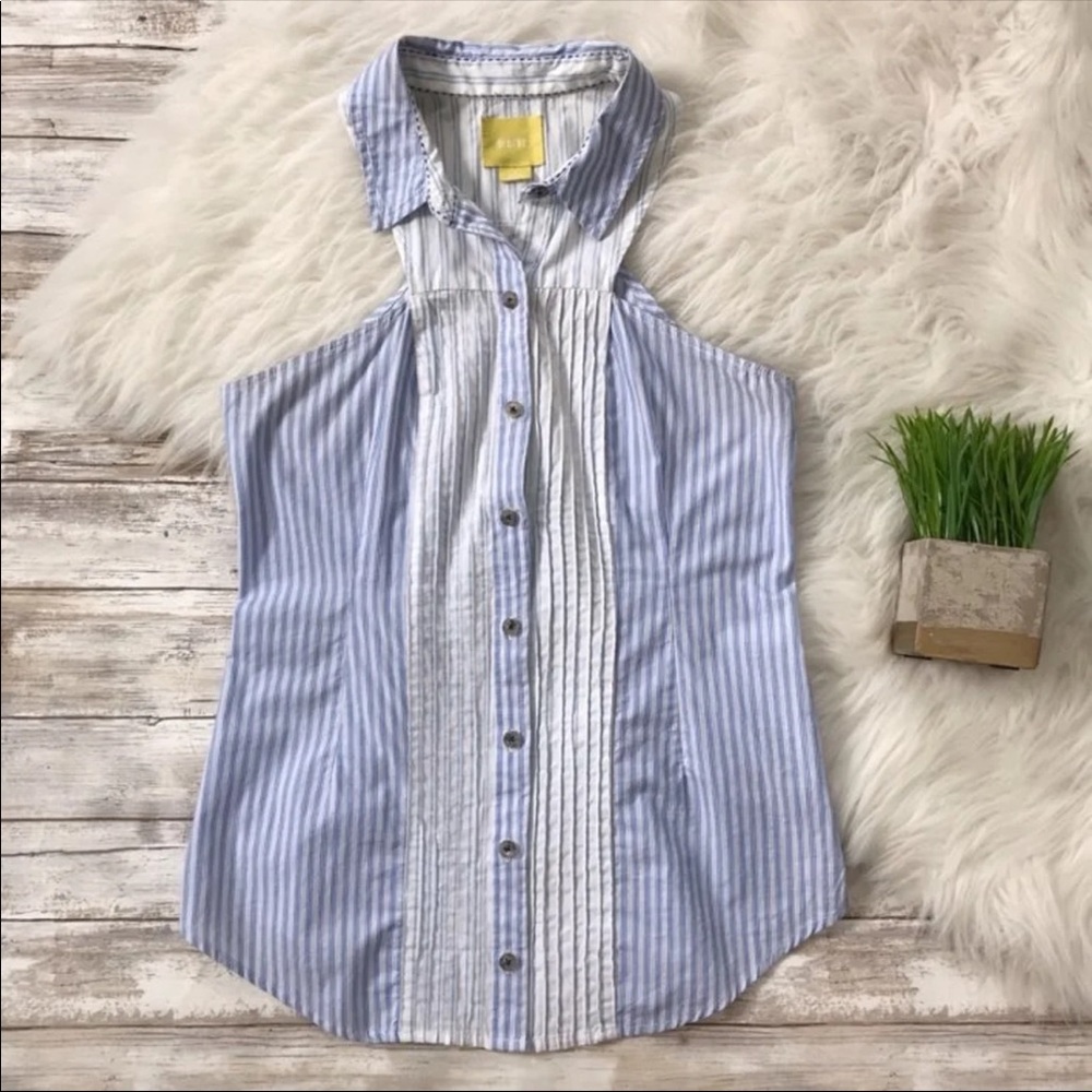 Anthro Maeve sleeveless button down